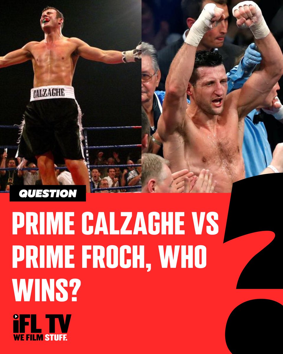 IFLTV's tweet photo. A prime Joe Calzaghe vs a prime Carl Froch...

Who wins? 👀

#JoeCalzaghe | #CarlFroch | #BoxingFans https://t.co/CXpIb0lQHy