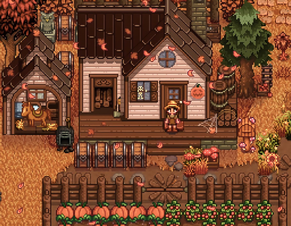 crossing_ava's tweet image. the final day of fall 🍂🎃 #stardewvalley