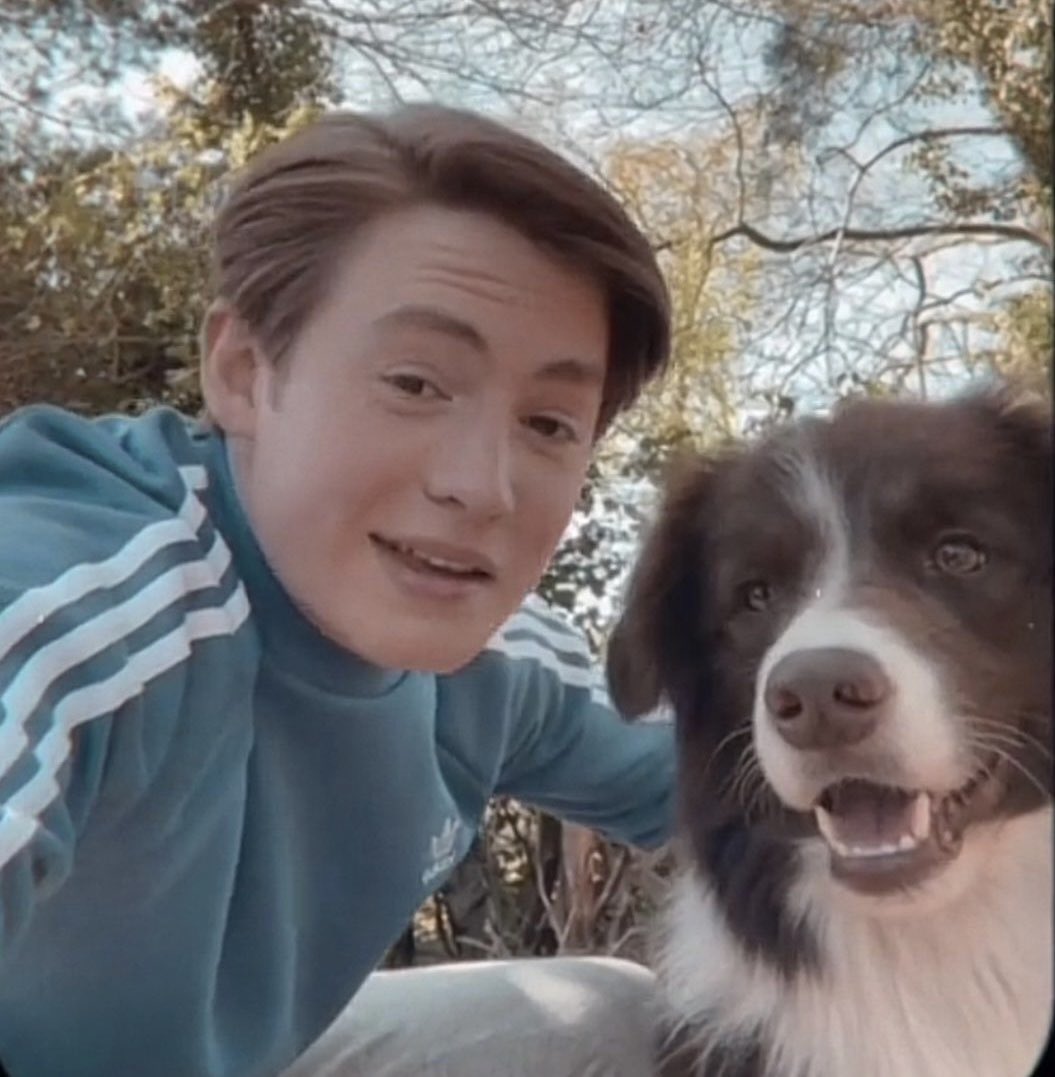 – me and nellie. she’s the cutest doggie.