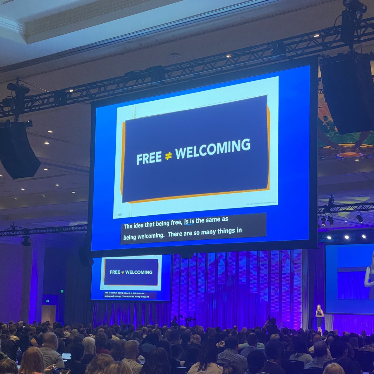 Not everything free is welcoming! <a href="/cdilly/">Colleen Dilenschneider</a> #TLCC2023