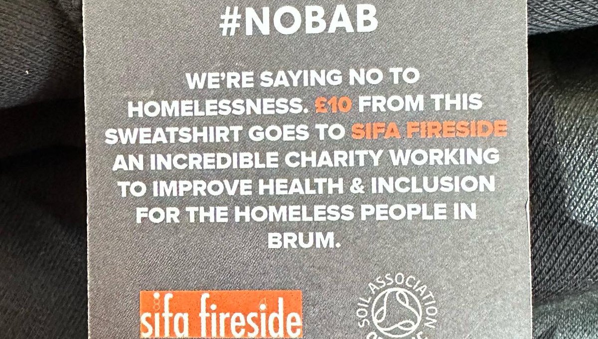 MBowater's tweet photo. Look what I’ve got 🥰🥰🥰 #NoBab hoodie from @Punks_chancers please go check them out. 
Not only are you getting quality clothes, supporting independent. They donate £10 to @Sifafireside what’s not to love. https://t.co/ucIk7iu4NF