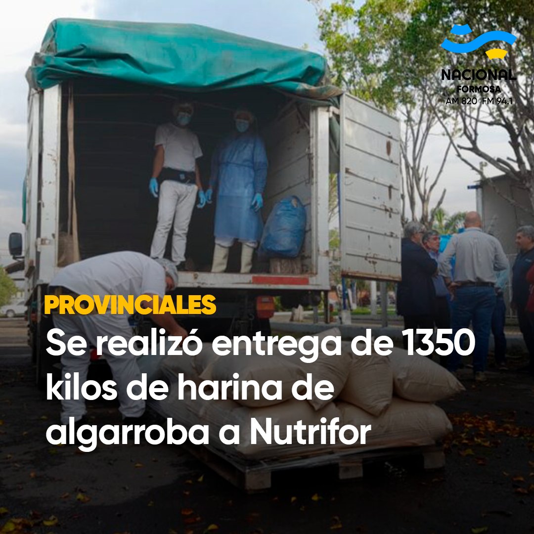 #PROVINCIALES - SE REALIZÓ LA ENTREGA DE 1350 KILOS DE HARINA DE ALGARROBA A NUTRIFOR

instagram.com/p/CvsZeWxgOu_/