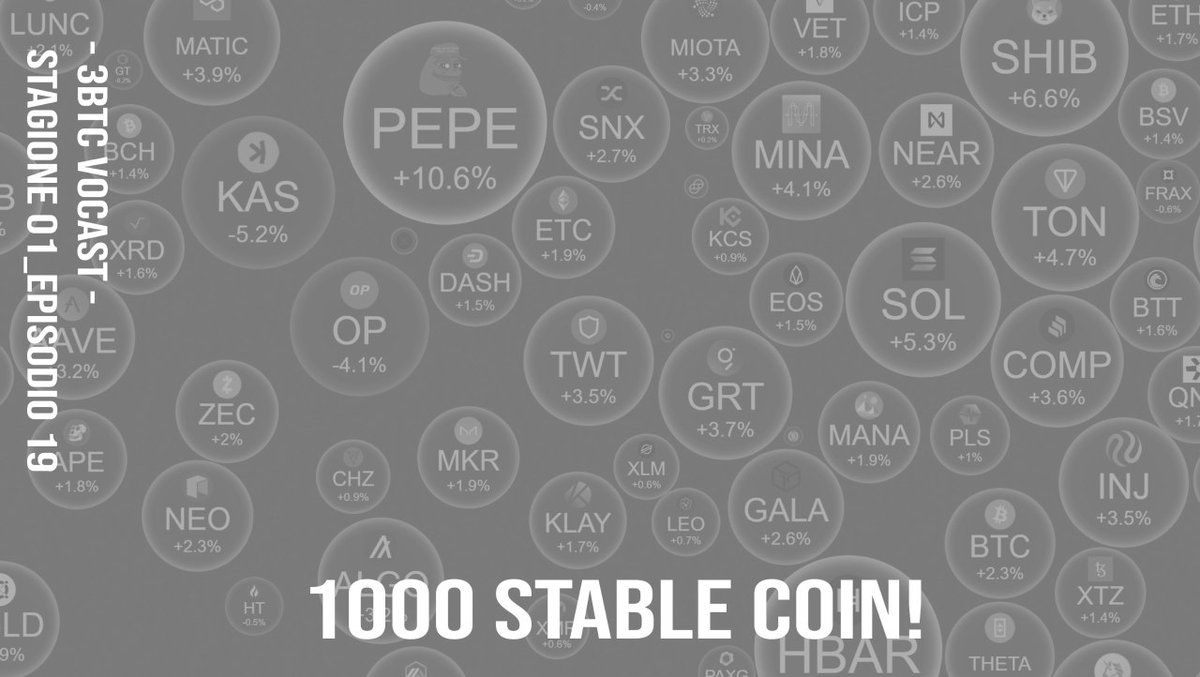 E19-Questa settimana siamo in compagnia di Maritè con lei parleremo del suo lavoro presso #cryptocom e daremo un occhio un po più approfondito alle #stablecoin, cercando di capire come funzionano e passando da quelle decentralizzate come #dai.
spotify.link/oacSgt1r6Bb