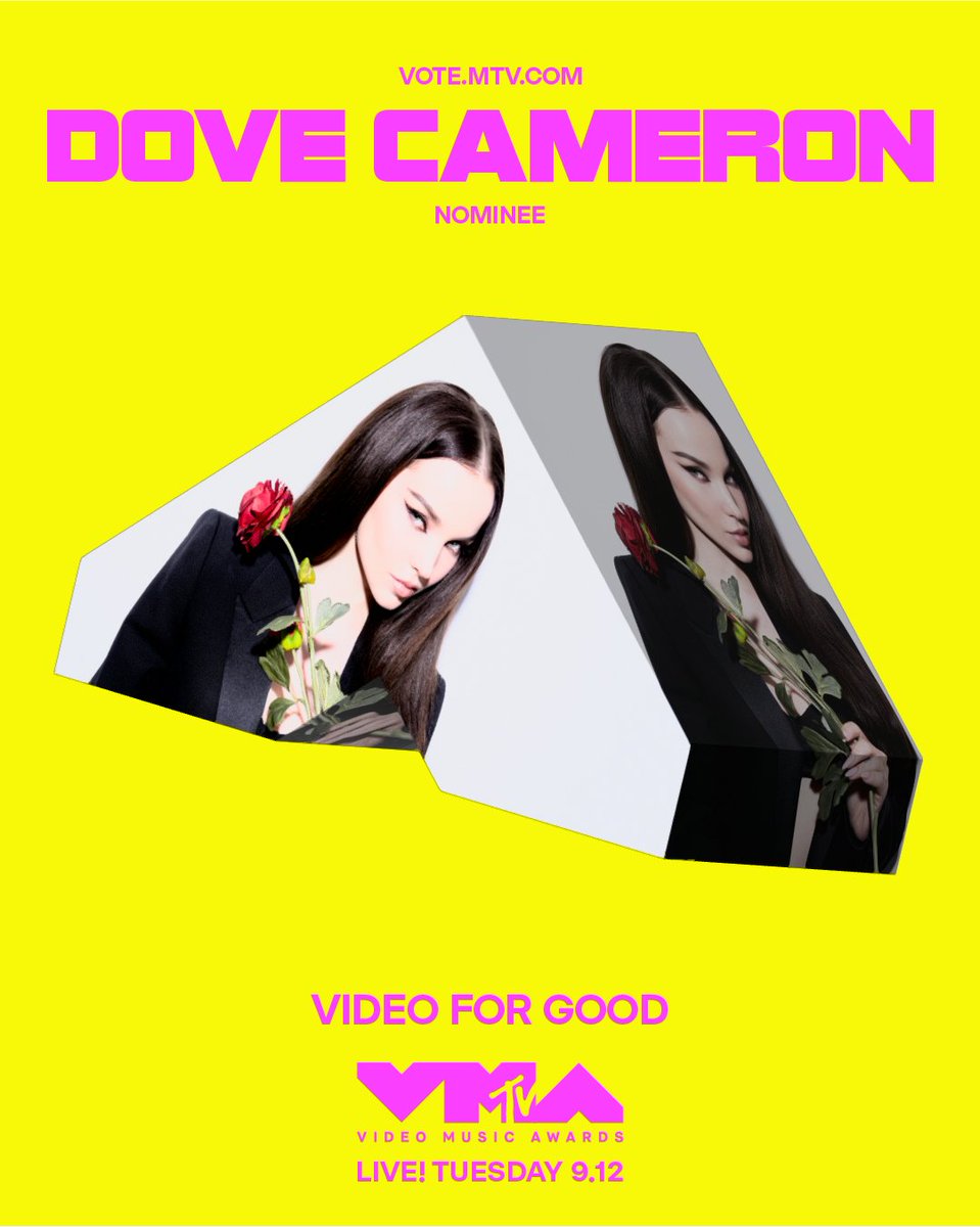 <a href="/DoveCameron/">Dove Cameron</a> hiiii dove 🖤 congratulations on your #VMA nomination! you can vote now at: vote.mtv.com