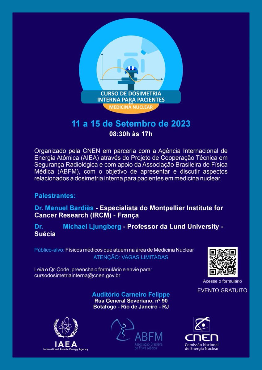 tadeukubo's tweet photo. Curso de dosimetria interna em Medicina Nuclear para físicos médicos - CNEN/IAEA https://t.co/qkMORHjjHi