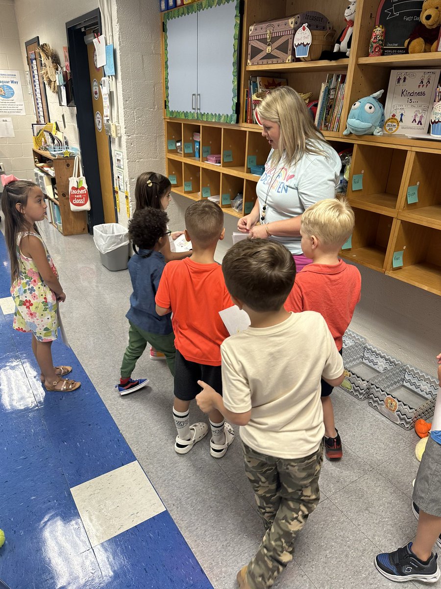 Another successful first day for our second group of Kindergarteners!