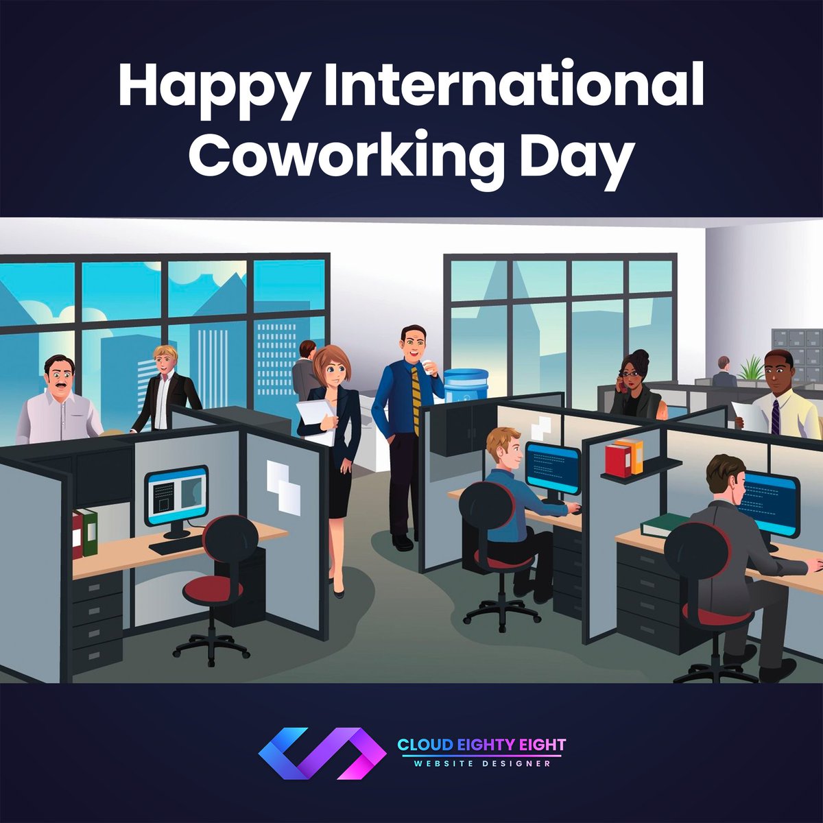 cloud88uk1's tweet photo. We would like to wish you a happy international coworking day from us at Cloud Eighty Eight Ltd. You spend so much time at work and you see your coworkers more than some of your family so getting on with coworkers can make the job a whole lot easier.

#internationalcoworkingday https://t.co/dRUQ2VA3Ty
