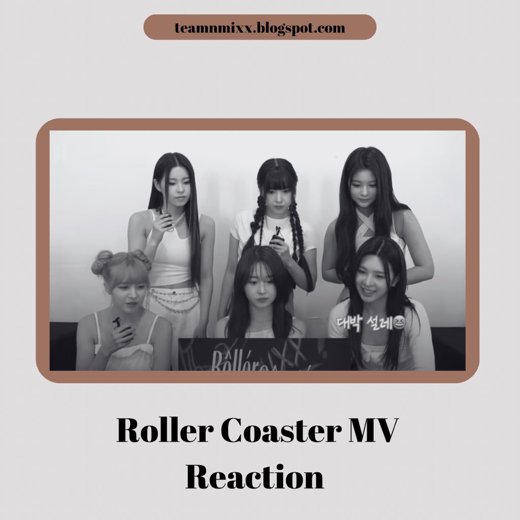 نقدم لكُم
<Roller Coaster MV Reaction> مترجم عربي
نتمنى لكُم مشاهدة ممتعة 🤍.
- 🔗 teamnmixx.blogspot.com/2023/08/roller…

#تيم_أنميكس