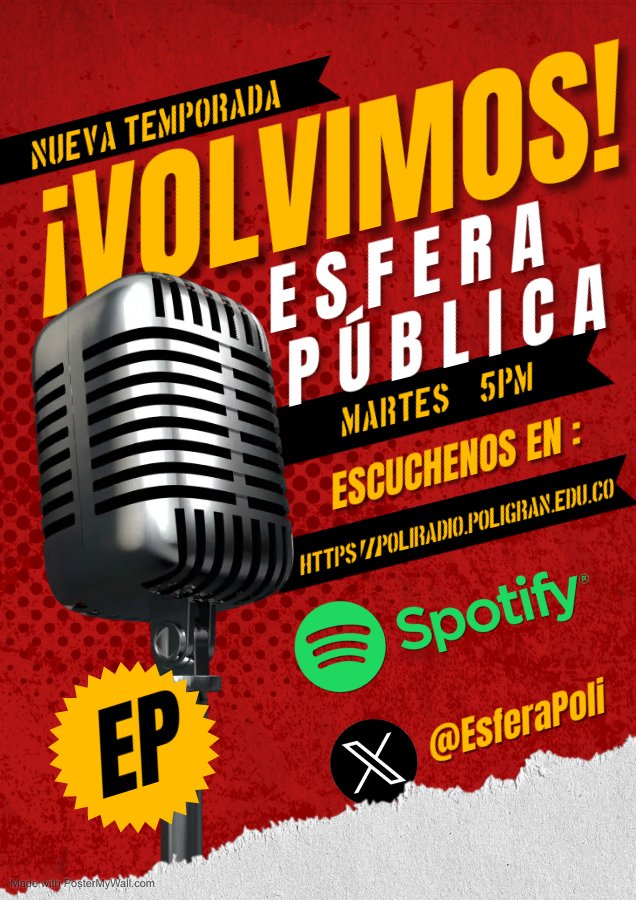 EsferaPoli's tweet photo. ¡#VOLVIMOS! #NuevaTemporada #EsferaPública les da la bienvenida al semestre #AdministraciónPública. #Economía, #Administración, #EmpleoPúblico, #Reformas, #Legislación, #Innovación, #GestiónPública @TocaAlejandro @PoliteiaLAT @Poligran https://t.co/lbceVxpmOJ https://t.co/C3p756xt2O