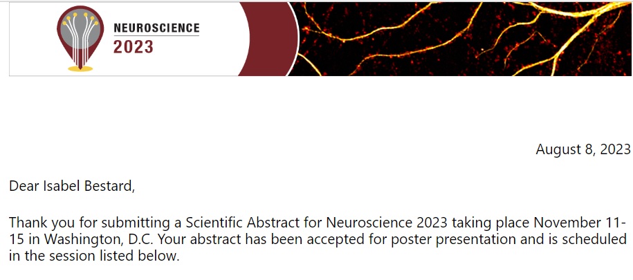 Isabel Bestard (@isabel_bestard) on Twitter photo So excited to present my research <a href="/SfNtweets/">Society for Neuroscience (SfN)</a> in Washington this year #SfN2023🥳🎉👩🔬 So excited to present my research <a href="/SfNtweets/">Society for Neuroscience (SfN)</a> in Washington this year #SfN2023🥳🎉👩🔬