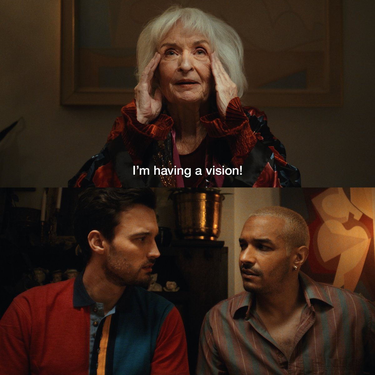 TenderFruitProd's tweet photo. Delores is having a vision... does she see the #WeThreeQueens trailer coming? https://t.co/hHczS3THx5