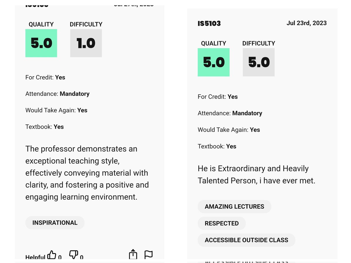 I’ve taught so many #IT how to program over the  15 years as an #adjunct - I enjoy being an #instructor /  #professor - Here is some of my #JAVA course feedback from 2023 Summer term 🧑🏻‍💻
#j2ee #jsp #servlet #netbeans #eclipse #android #software #php #python #technology #developer