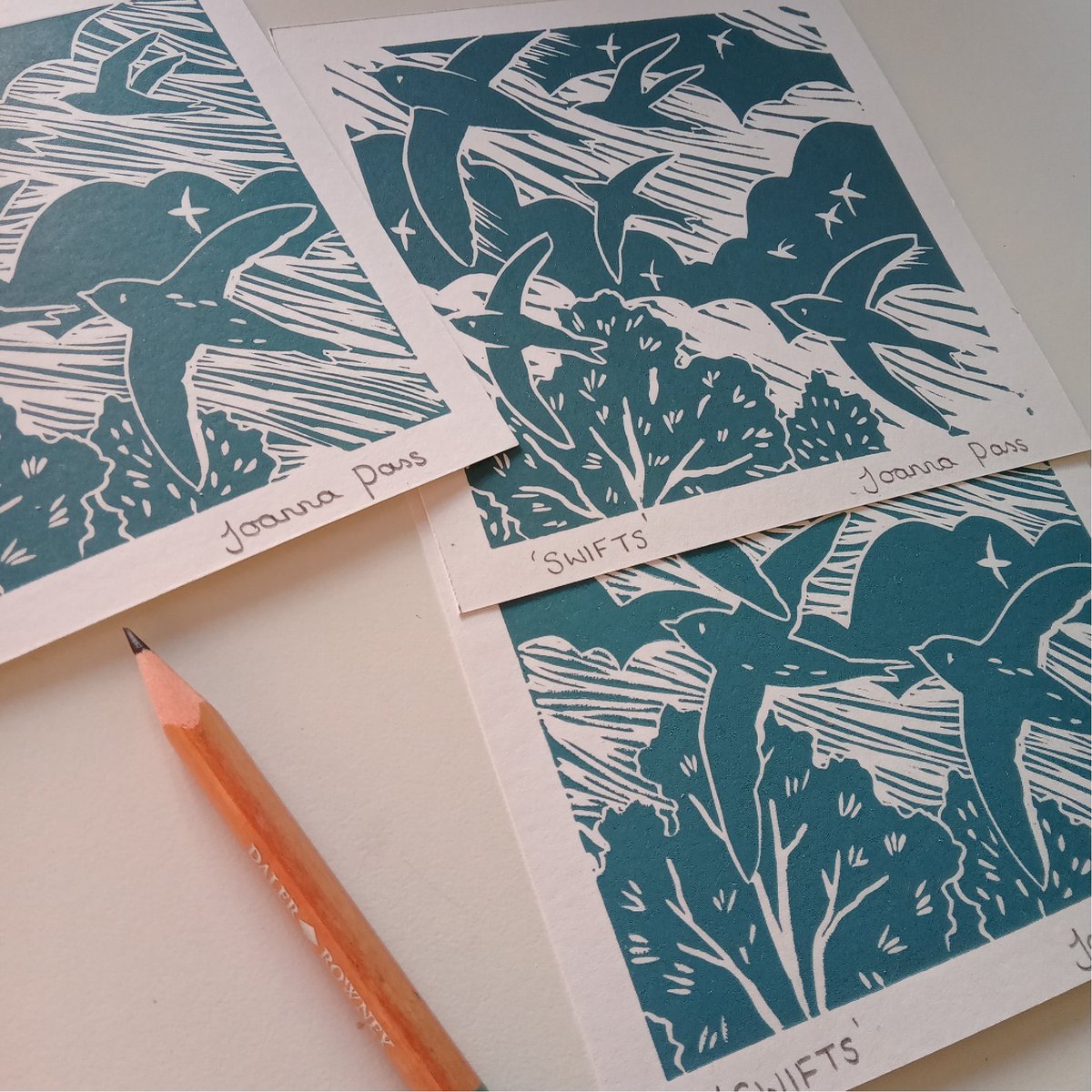 Signing my handmade 'Swifts' greeting cards. My new range will be available 12th Aug on my stall on Horncastle market #horncastle #lincolnshire #horncastlehorsefair