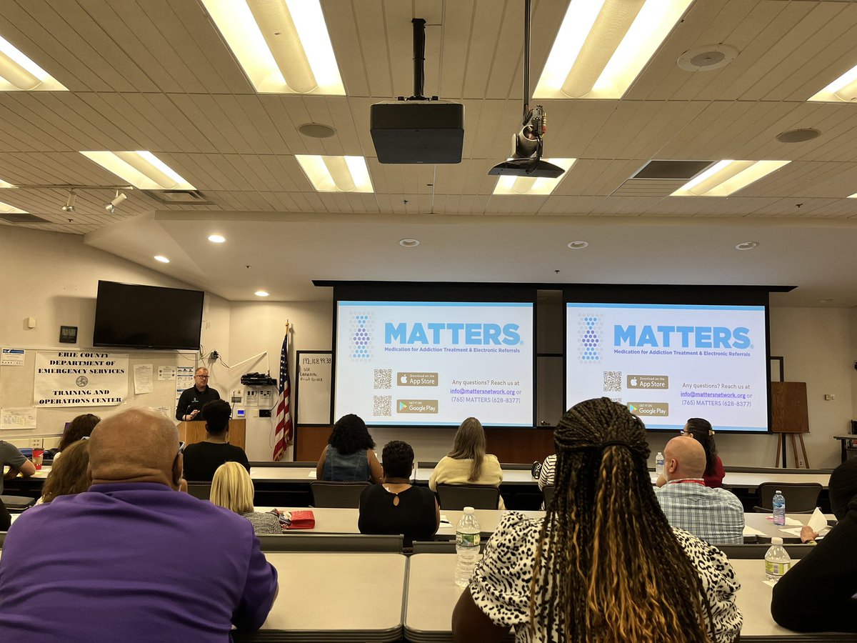 Yesterday, MATTERS spoke at the Erie County Opiate Epidemic Task Force meeting to highlight our services as a resource to address #opioidusedisorder across New York State.

Thank you @eriecohealth for having us!