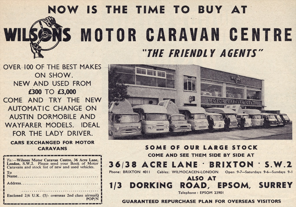 Lovely selection of camper vans in this 1965 advert. #intageAdvertising #classiccars #ClassicCampers #1965 #1960s