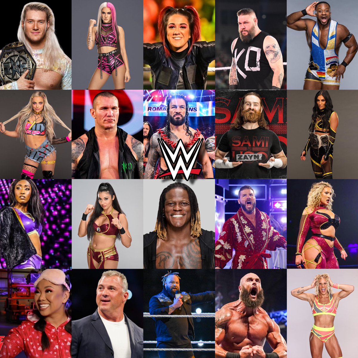 Talentos lesionados en la #WWE actualmente:

#RomanReigns, #BrayWyatt, #RandyOrton, #SamiZayn, #BigE, #KevinOwens, #SonyaDeville, #LivMorgan, #Bayley, #EltonPrince, #DakotaKai, #BraunStrowman, #ShaneMcMahon, #WendyChoo, #Nikkita, #RobertRoode #Arianna, #SolRuca, #Amari y #RTruth.