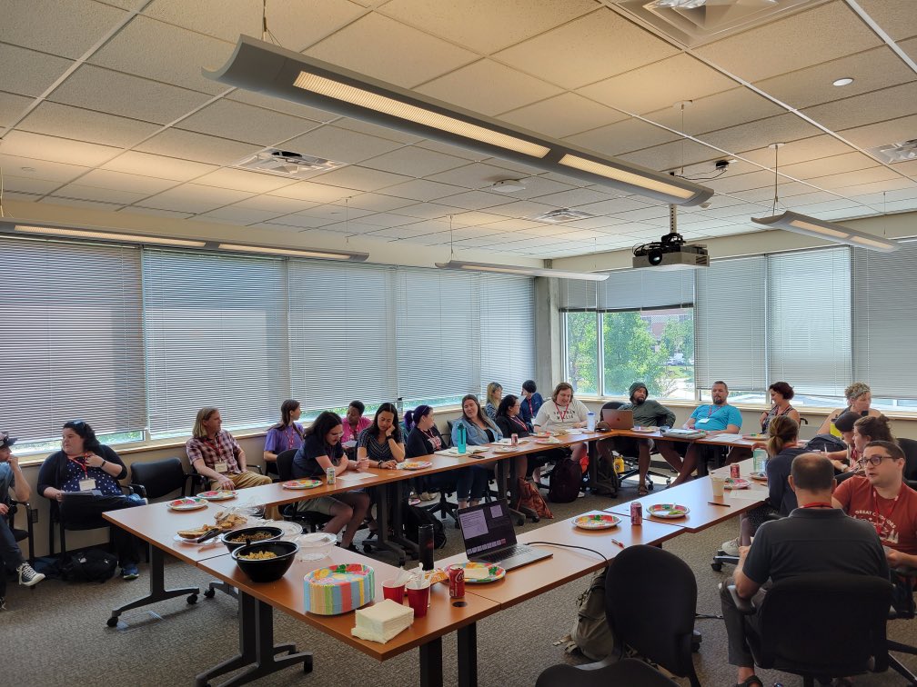 The #SPATIAL23 course is a two week sprint of academic isotopics, but we are taking some time today for some personal and career development activities. First up, some great discussion ongoing in a lunchtime mentoring workshop led by <a href="/DrKeltonMcMahon/">Kelton McMahon</a>