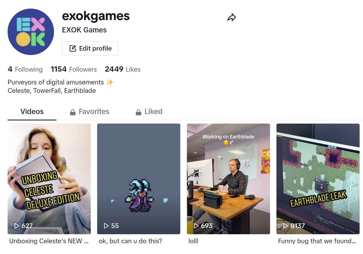 Reminder that you can follow us on <a href="/tiktok_us/">TikTok US</a>!

🫴tiktok.com/@exokgames 

but we don't have dance videos there... yet 😏