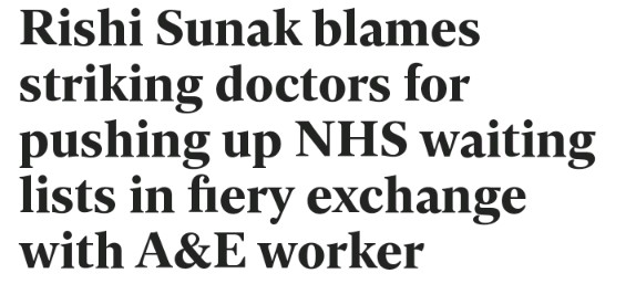 Sunak who is currently in the US selling bits of our NHS, tries to make it look like the Tories haven't been in charge for 14 years and the doctors have been on strike that long. #NHSCrisis #NHSnotforsale