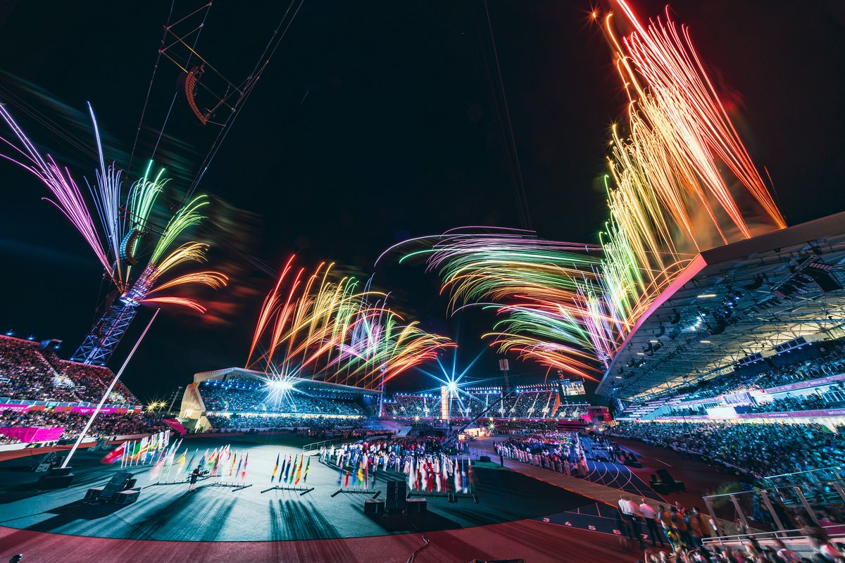 TitaniumFwks's tweet photo. This evening marks one year exactly since we helped bring the Birmingham 2022 Commonwealth Games to a spectacular close when Ozzy Osbourne and Black Sabbath took to the stage at the Alexander Stadium. It was a special night for all involved to celebrate the closing of the games. https://t.co/IgmeHguuQu