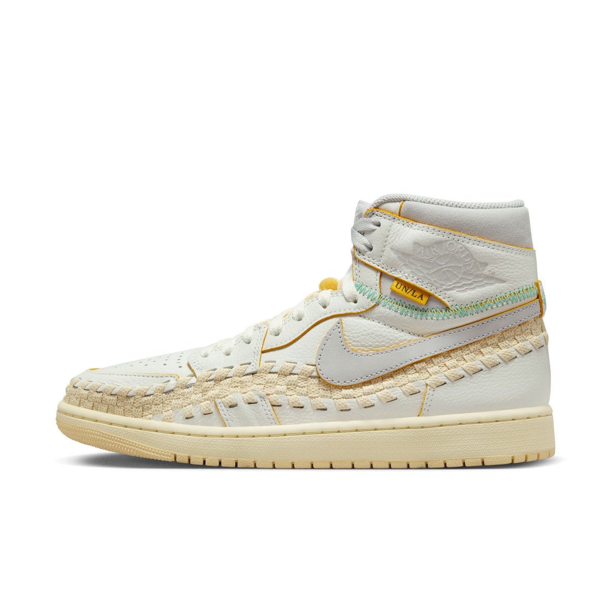 StashedSNKRS's tweet photo. OFFICIAL IMAGES : Air Jordan 1 High x Union x BBS ‘Woven’

Sku: FD2565-100

Release set for August 26th. https://t.co/311rSb9esr
