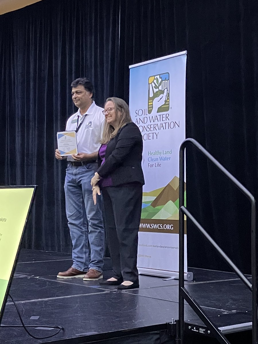 NDTrees's tweet photo. North Dakota was well represented, both in attendance and as award winners at the @SWCSNews conference. So proud of this group of change-makers who make NDSWCS a leader for conservation, outreach, and impact in our state 🌾 #SWCS23 https://t.co/P18vMgsVBb