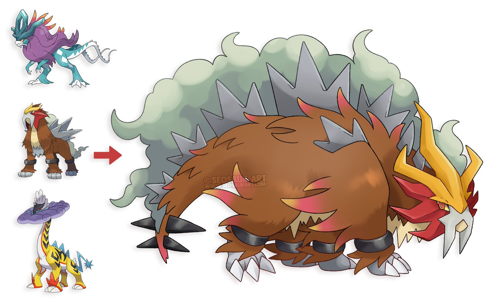 Paradox Raikou and Entei 