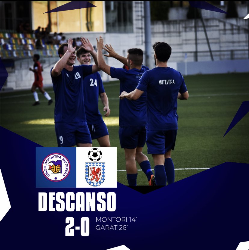 🕢DESCANSO | La Mutilvera golpea por partida doble en la primera parte. Vamos chavales!!💙🤍