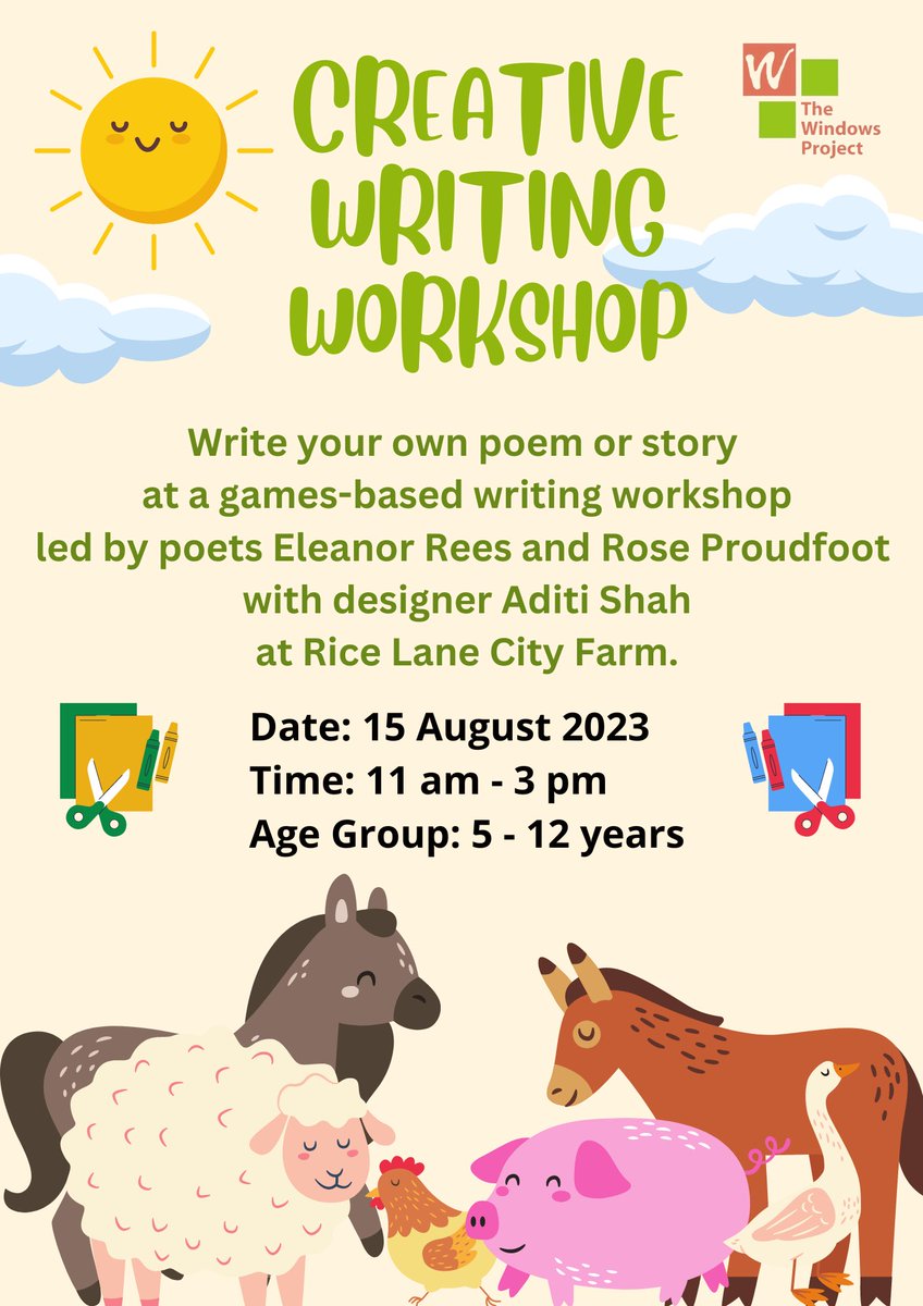 See you at @ricelanefarm! ☀️🌈📝#creativewriting #workshop #summeractivities #writerscommunity #poetrycommunity