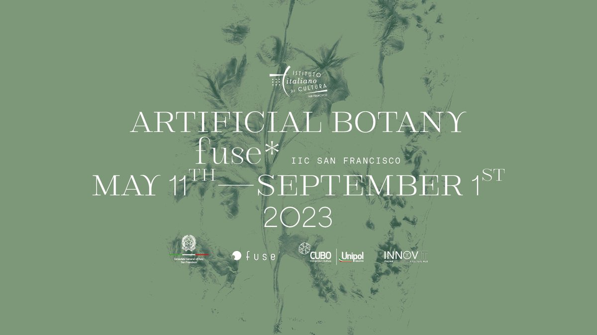IIC San Francisco (@iicsfrancisco) on Twitter photo Currently exhibiting at the IIC@innovitsf:
ARTIFICIAL BOTANY, a project by@fuse_works exploring the latent expressive capacity of botanical illustrations through the use of machine learning algorithms.
MAY 11-SEP 1, 2023, BY APPOINTMENT: contact.sanfrancisco@esteri.it Currently exhibiting at the IIC@innovitsf:
ARTIFICIAL BOTANY, a project by@fuse_works exploring the latent expressive capacity of botanical illustrations through the use of machine learning algorithms.
MAY 11-SEP 1, 2023, BY APPOINTMENT: contact.sanfrancisco@esteri.it