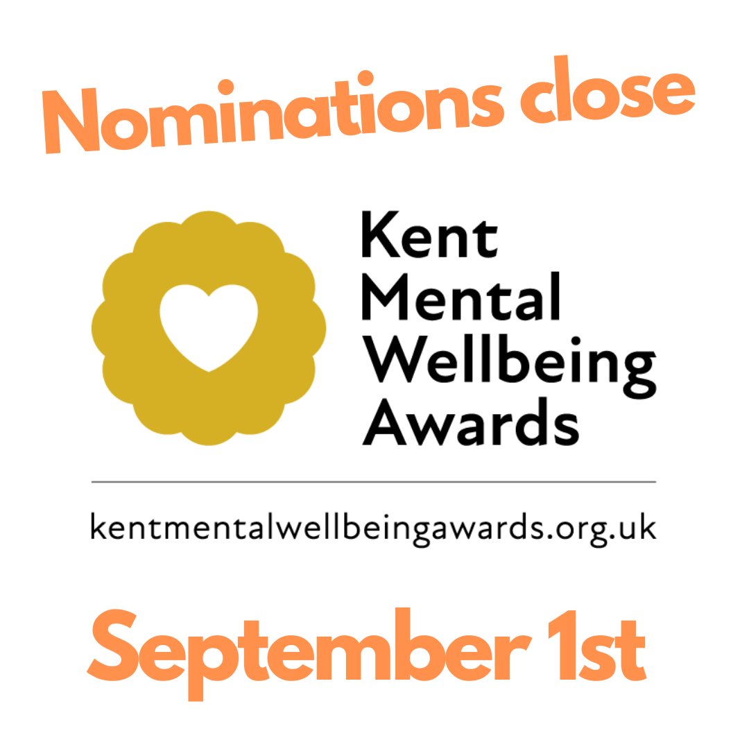 EastKentMind's tweet image. Nominations for the Kent Mental Wellbeing Awards can be submitted until noon on 1 September.
To nominate a person, charity or organisation for their outstanding work, please fill the form in here: eastkentmind.org.uk/kentnomination…
#kmha #mentalhealthmatters #bexley #bromley #kent #eastkent