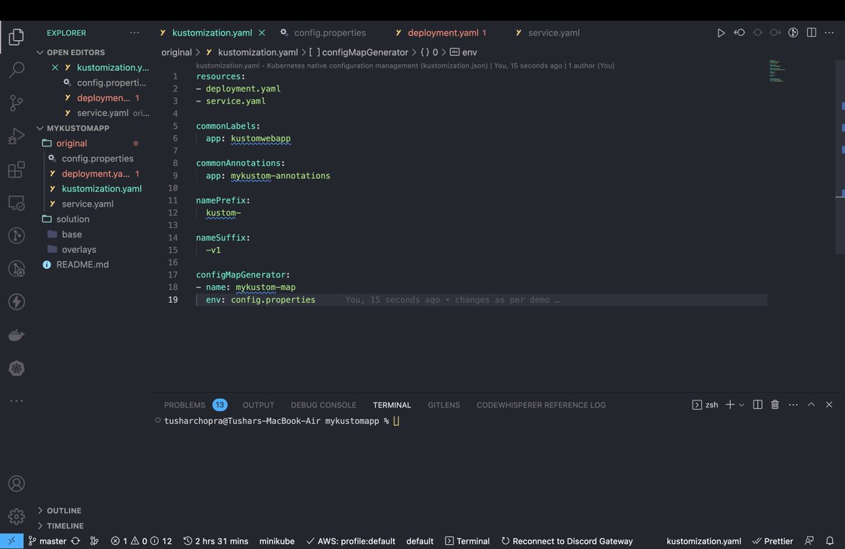 tusharbecoding's tweet photo. Day 31
Got a better understanding of Kustomize what are its use cases and how can it make life easier. Also got hands on with the ArgoCLI. Next up I am thinking of creating mini project that would take into use all that I have learnt till now.
#100daysofkubernetes #DevOps https://t.co/wlAG17Atbn