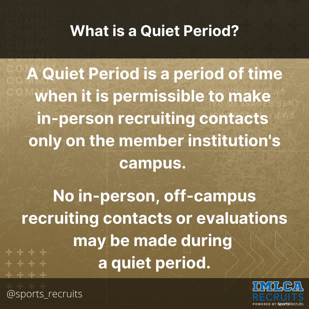 Sports_Recruits's tweet photo. Starting today, Division I Men's Lacrosse 🥍 officially shifts to a Recruiting Quiet Period until August 14th! #IMLCA #IMLCARecruits #MensLacrosse #MensLax https://t.co/Hr00foeeiy