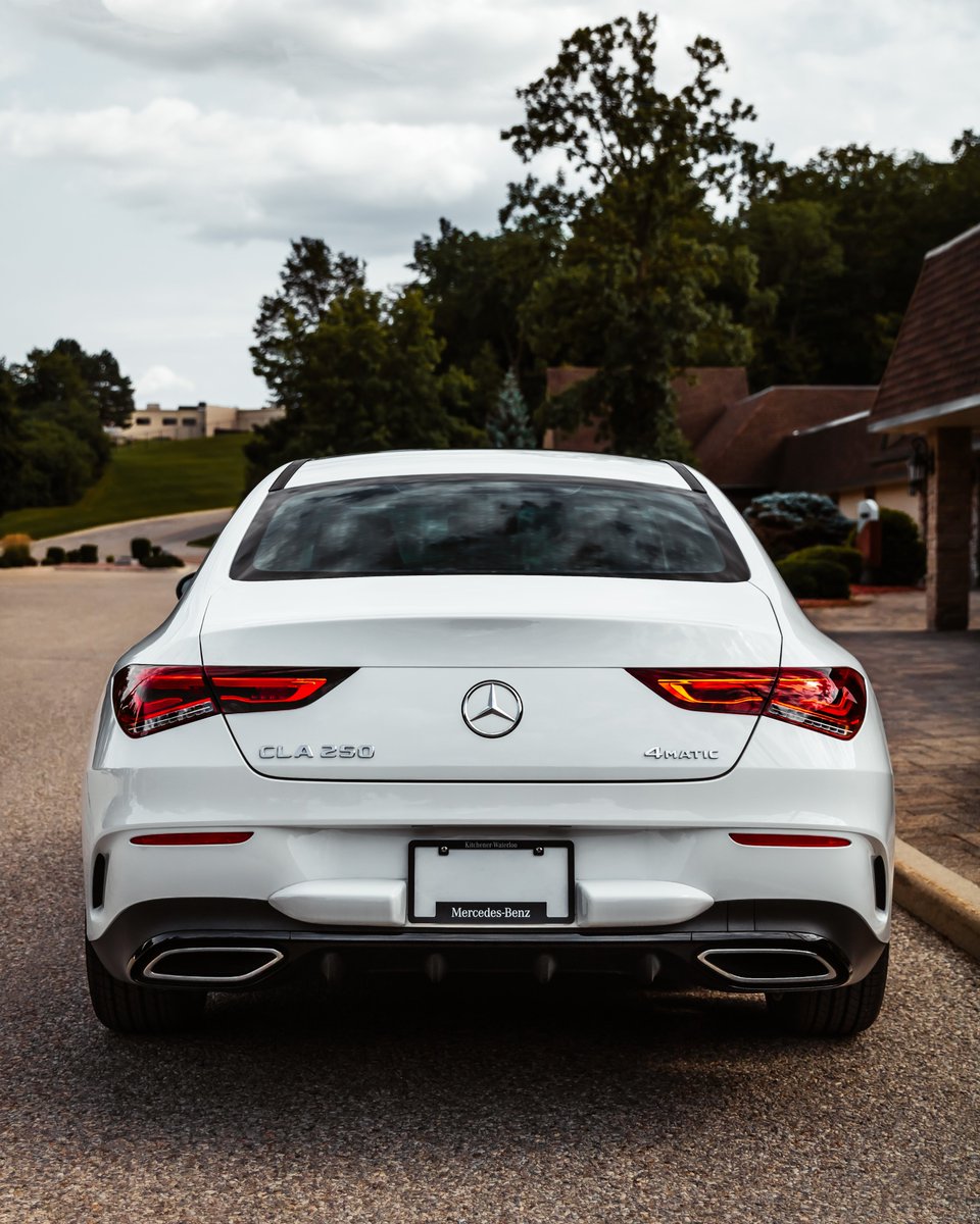 MBKitchener's tweet photo. A muscular stance and sleek silhouette are just a couple of the details that make the CLA Coupe one of the most stylish vehicles in its segment. This stunning example really catches the eye in Polar White. https://t.co/Yqu4Yj2uHa