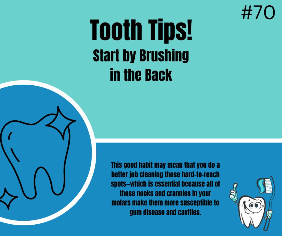 hillearydds's tweet photo. Start brushing from the back! #ToothTipTuesday #HillearyFamilyDentistry https://t.co/JCRoZE3oag