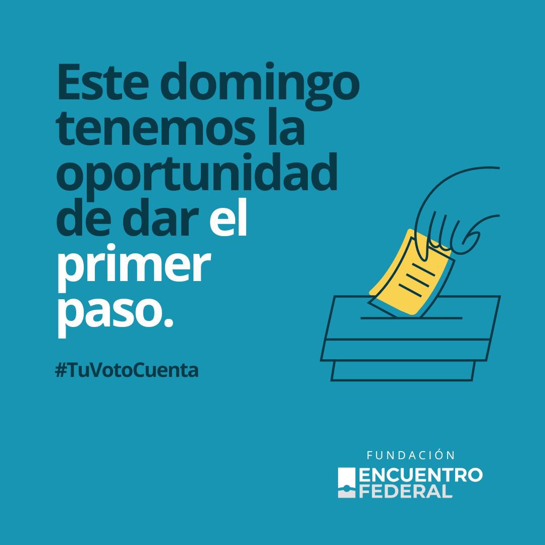FundEncFederal's tweet photo. Este domingo #TuVotoCuenta https://t.co/5oLa46L0XS