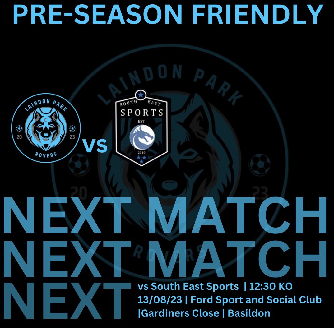 The lads have their 4th pre season game this Sunday as they take on <a href="/SESports2/">SE Sports</a>!

UP THE LPR 🩵