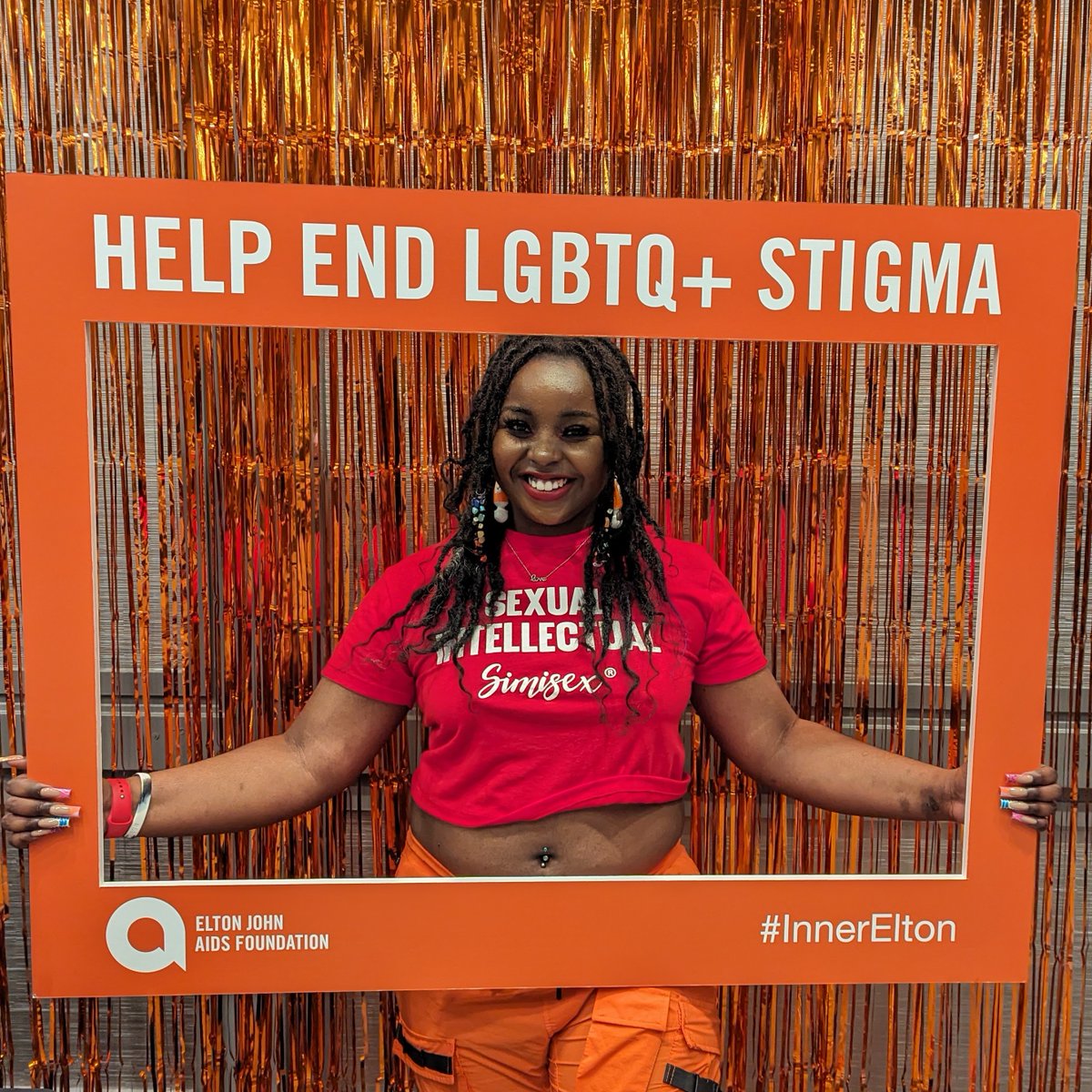 ejaf's tweet photo. SAY IT LOUD: END LGBTQ+ STIGMA🌈 

We’re grateful to everyone at #SayItLoud2023 who are letting their #InnerElton’s out to end stigma and break down barriers to HIV testing, treatment, and care 🧡 https://t.co/JbSlQ35YD6