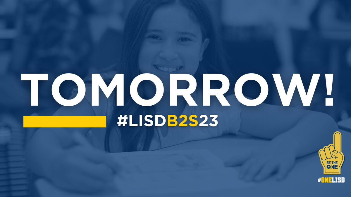 LewisvilleISD's tweet image. Are you ready for the first day of school 𝙏𝙊𝙈𝙊𝙍𝙍𝙊𝙒? Visit lisd.net/backtoschool and be sure to download the official LISD App for any last minute information and resources you may need ahead of the 2023-24 school year!

#OneLISD #LISDb2s23