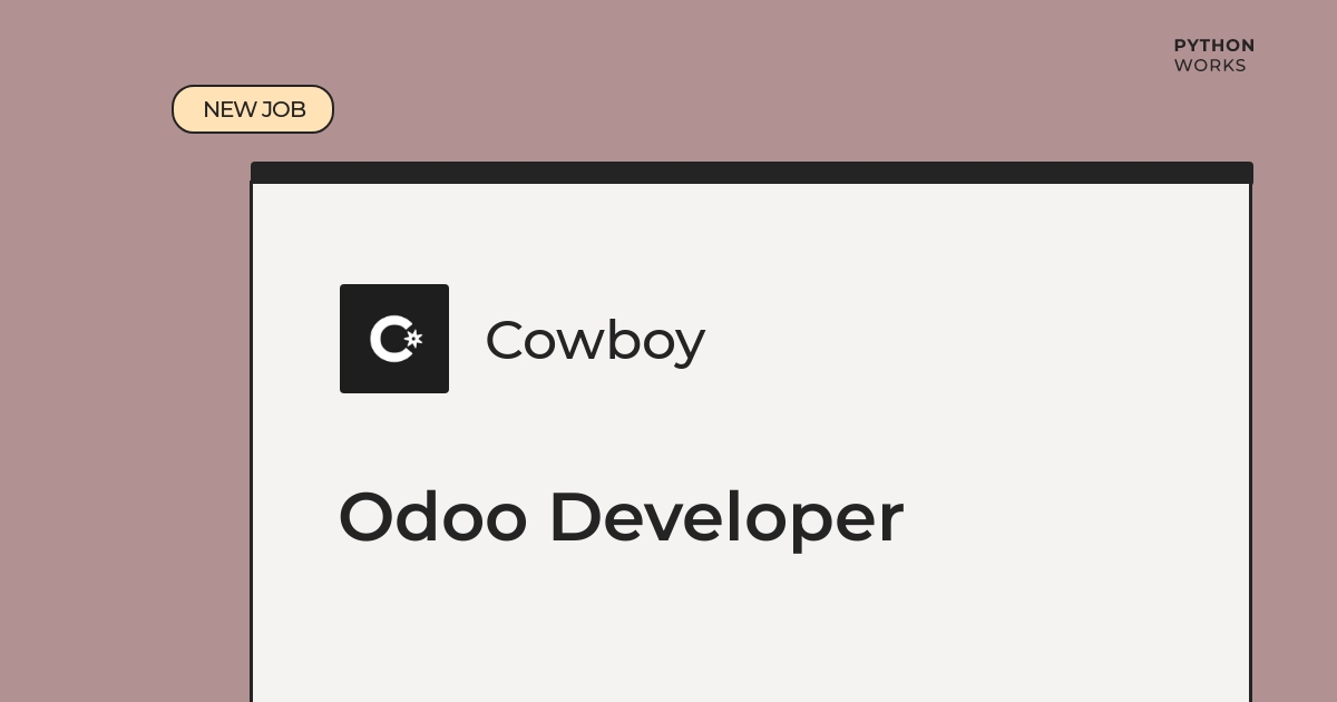 python_works's tweet image. Job Opportunity 🔥

💼 Odoo Developer
🏢 Cowboy
💰 €50K - 65K + Equity
🖥️ Work with Python &amp;amp; JavaScript

Check out the details and apply now 👇
python.works-hub.com/jobs/odoo-deve…

#brussels #python #javascript