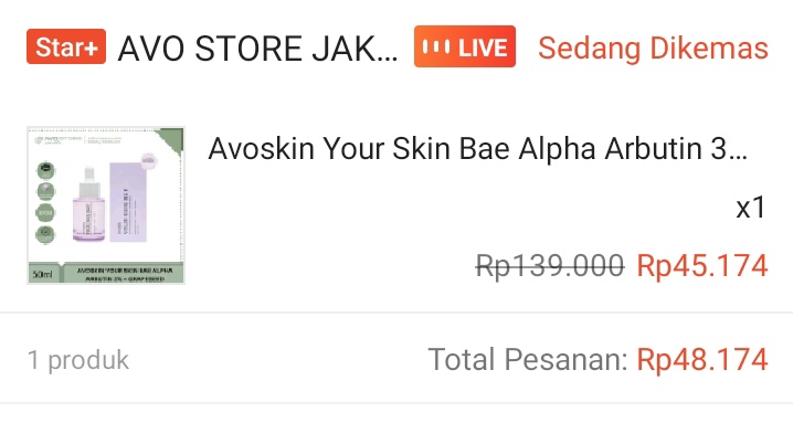 musimdinginn's tweet photo. @discountfess Bantu jawab, caranya join live ruben nanti ada fs. Aku tadi dpt serum YSB AA harga segini https://t.co/Qq5xr7leuB