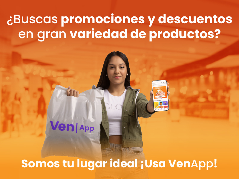 En VenApp encontrarás todos los descuentos que buscas🛒😎 ¡Descárgala y regístrate! venapp.com/tienda