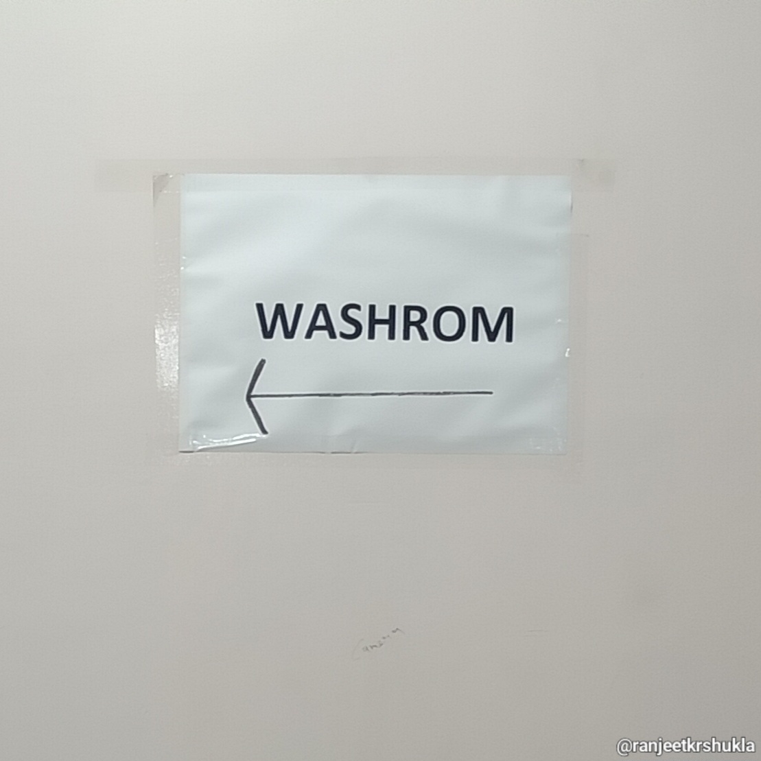 'Me: Enters 'Washrom'
Toilet: Psst! You're entering a top-secret 'Wash-ROM' - where we download bathroom knowledge! 🚽💻 

#TechToilets #FlushAndLearn' #SpellingSkills #LostInTranslation'
