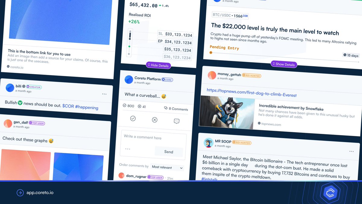 Coretoio's tweet photo. Experience the power of the #CoretoPlatform firsthand!๐ช
๐ขVoice your knowledge, earn rewards, and amplify your #reputation in the #crypto community.
Discover a hub for insightful content and connect with like-minded frens!
Join https://t.co/bqi2BTwPS0 and be heard!
#BOS https://t.co/sbotlqFDpM