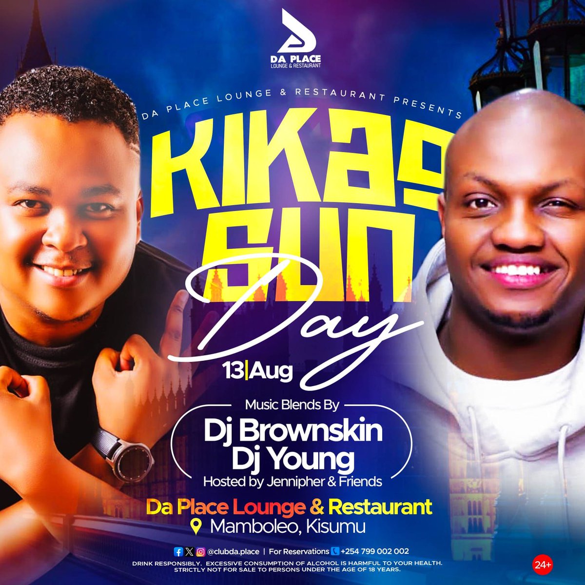 djyoungkenya (@djyoungkenya) on Twitter photo K.I.S.U.M.U_!! Let's link up this Sunday pale <a href="/clubda/">Club DA</a>.place #HomeOfEnjoyment for some good vibes!! Ting called #KikaoSundays <a href="/beatnationkenya/">Beat Nation</a> <a href="/saimoyolo/">Mʀ. Nɢᴀᴛɪᴀ</a> 💯🔥✅ K.I.S.U.M.U_!! Let's link up this Sunday pale <a href="/clubda/">Club DA</a>.place #HomeOfEnjoyment for some good vibes!! Ting called #KikaoSundays <a href="/beatnationkenya/">Beat Nation</a> <a href="/saimoyolo/">Mʀ. Nɢᴀᴛɪᴀ</a> 💯🔥✅