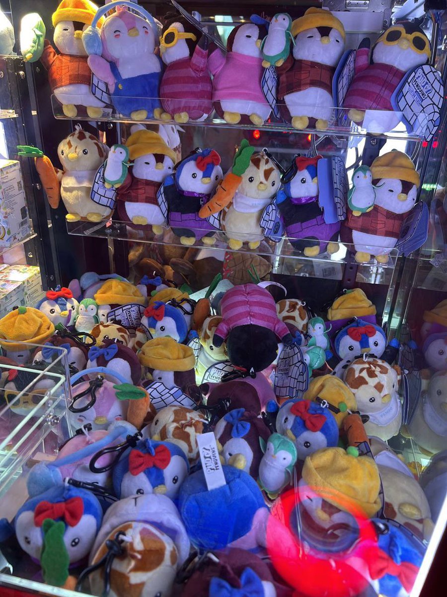 PudgyAsia's tweet photo. Some pudgy penguins clipon plushies are found in the crawl machines in Singapore 👀 

@pudgypenguins is coming to Asia for real! 
Are you ready? 🐧 https://t.co/dr4vpIkm6z