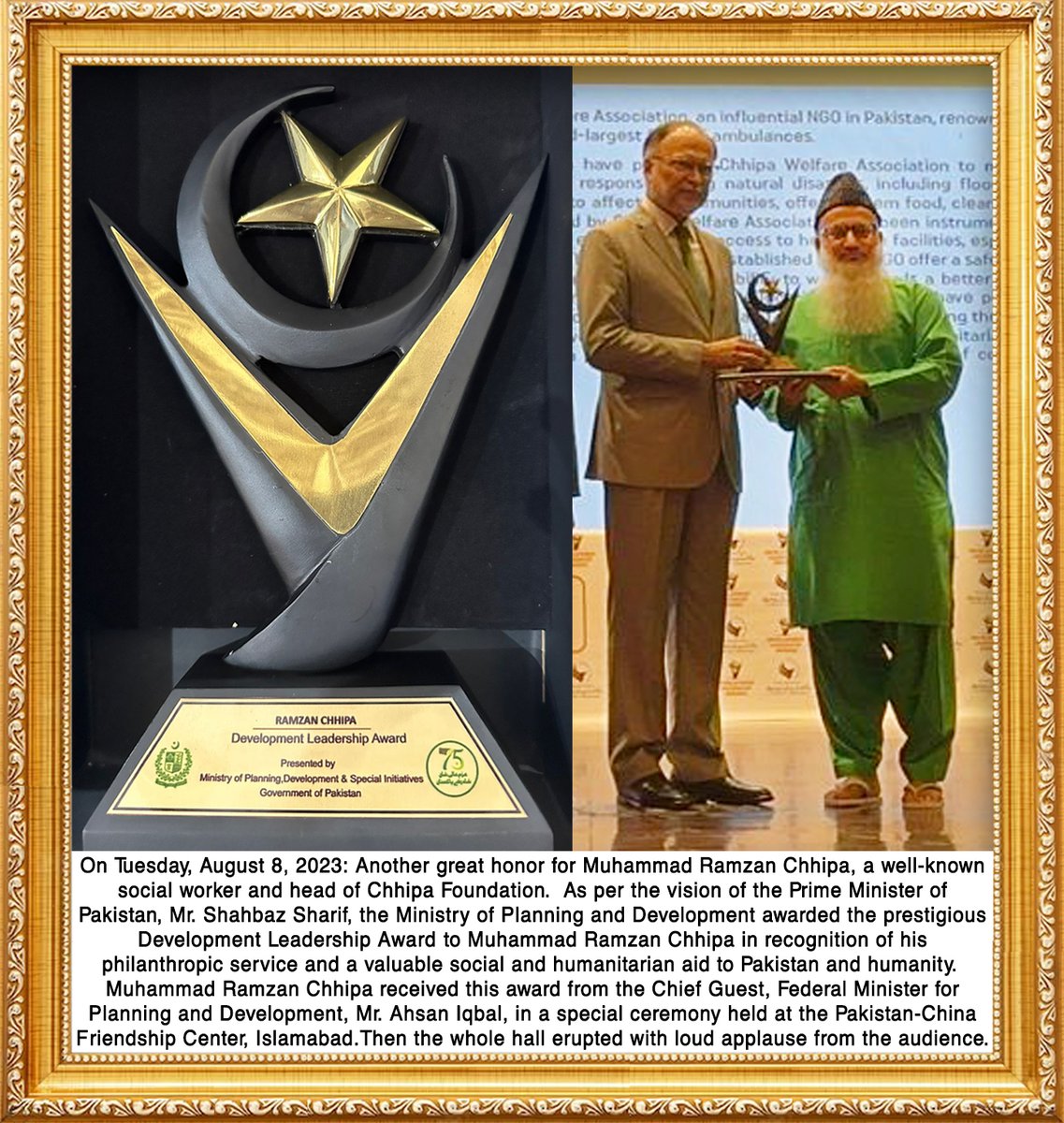 RamzanChhipa's tweet photo. #RamzanChhipa #SocialWorker @CMShehbaz #DevelopmentLeadershipAward @betterpakistan #Islamabad https://t.co/KbbcnRact6