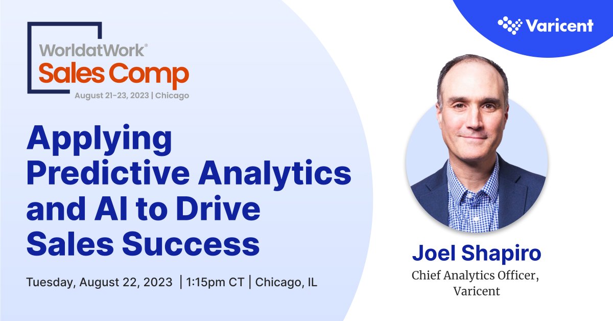 Find the article interesting? Attend Joel’s @WorldatWork Sales Comp ’23 session where he will share the value of an “evidence-driven” approach and how to apply predictive analytics to make better sales decisions. 
bit.ly/3QrtKXz

#SalesComp23