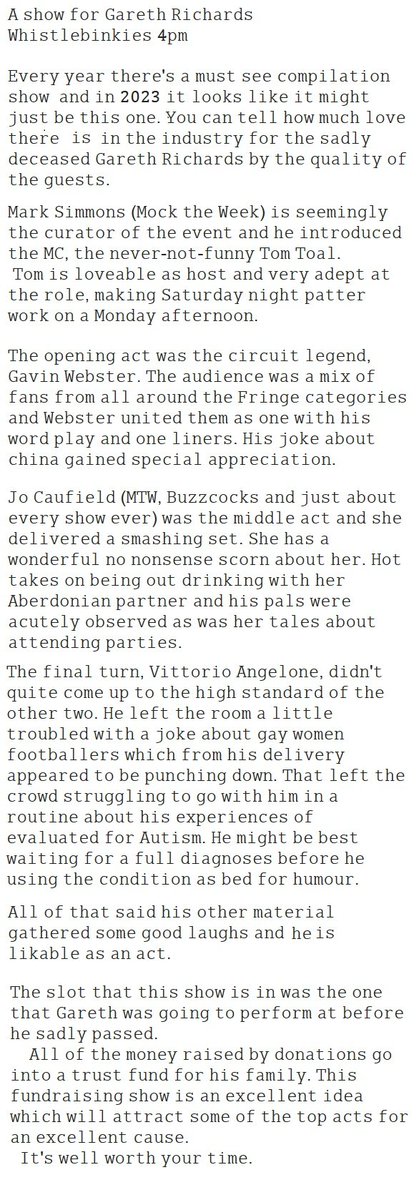 Independent Comedy Reviews tweet media